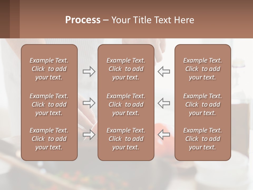 A Person Cutting Vegetables With A Knife On A Cutting Board PowerPoint Template