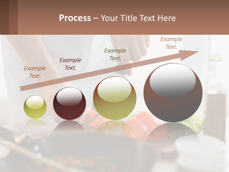 A Person Cutting Vegetables With A Knife On A Cutting Board PowerPoint Template
