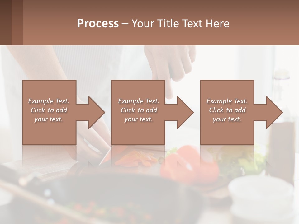 A Person Cutting Vegetables With A Knife On A Cutting Board PowerPoint Template