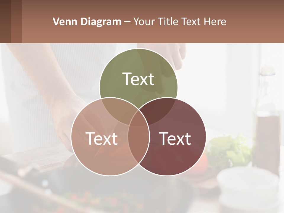 A Person Cutting Vegetables With A Knife On A Cutting Board PowerPoint Template