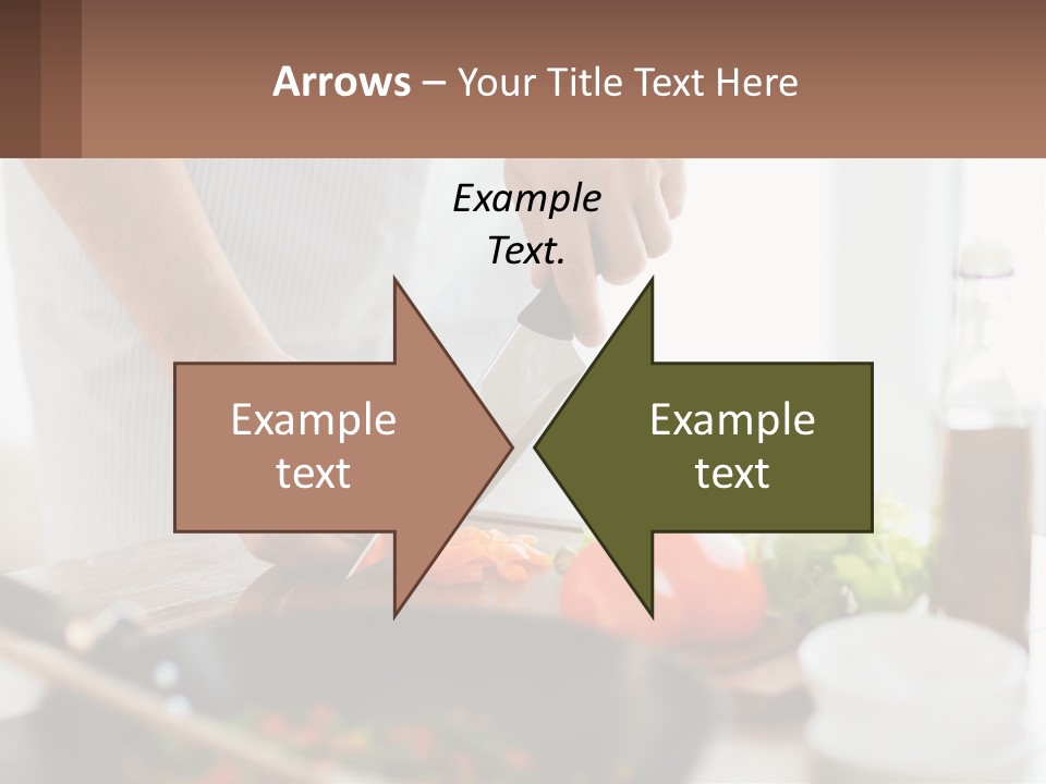 A Person Cutting Vegetables With A Knife On A Cutting Board PowerPoint Template