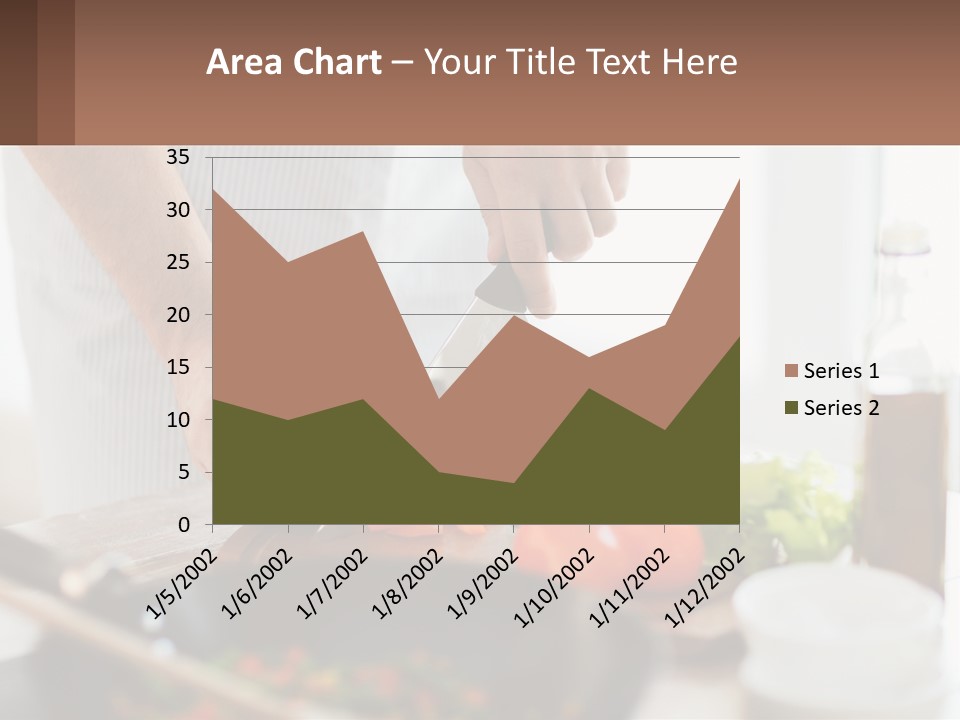 A Person Cutting Vegetables With A Knife On A Cutting Board PowerPoint Template