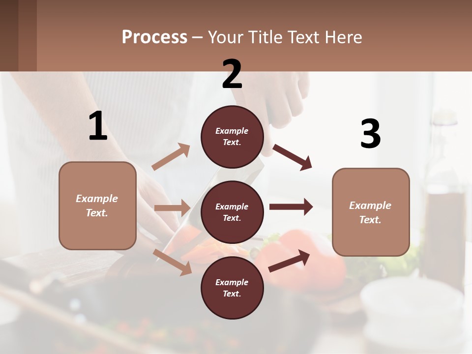 A Person Cutting Vegetables With A Knife On A Cutting Board PowerPoint Template