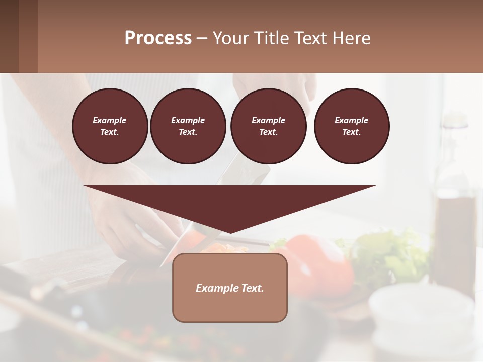 A Person Cutting Vegetables With A Knife On A Cutting Board PowerPoint Template