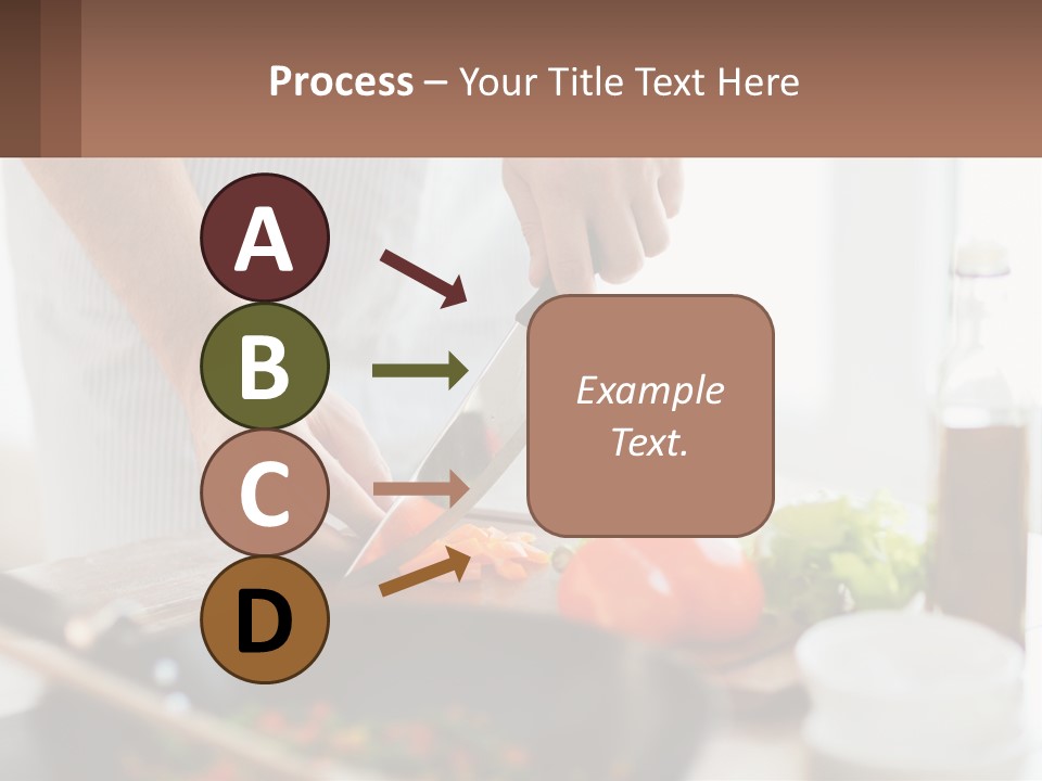 A Person Cutting Vegetables With A Knife On A Cutting Board PowerPoint Template