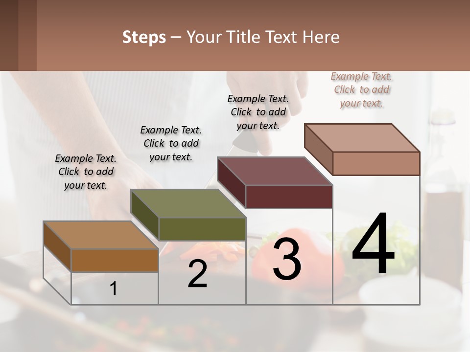 A Person Cutting Vegetables With A Knife On A Cutting Board PowerPoint Template