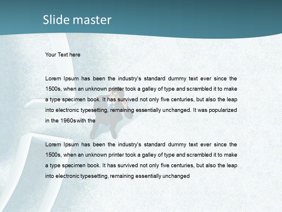 A Man Sitting In The Middle Of A Maze Powerpoint Presentation PowerPoint Template