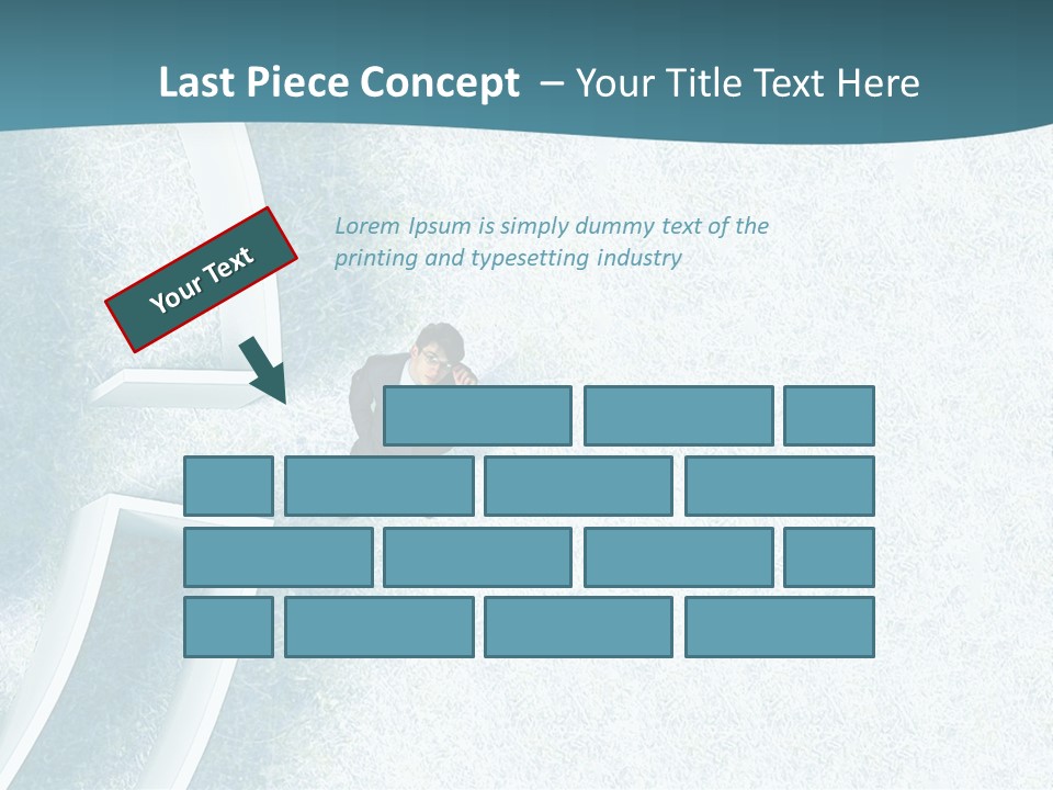 A Man Sitting In The Middle Of A Maze Powerpoint Presentation PowerPoint Template