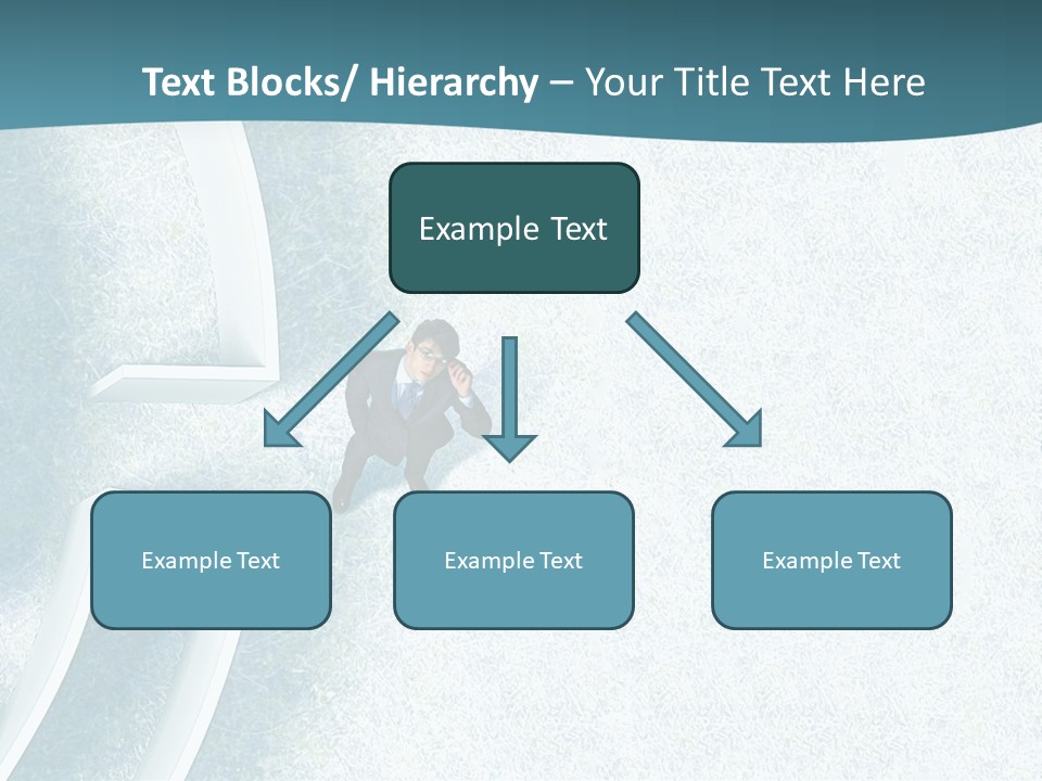 A Man Sitting In The Middle Of A Maze Powerpoint Presentation PowerPoint Template