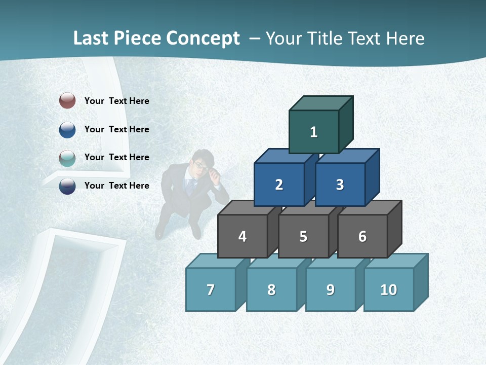 A Man Sitting In The Middle Of A Maze Powerpoint Presentation PowerPoint Template