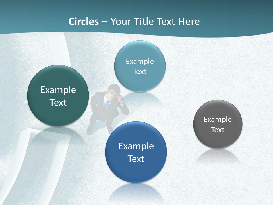A Man Sitting In The Middle Of A Maze Powerpoint Presentation PowerPoint Template