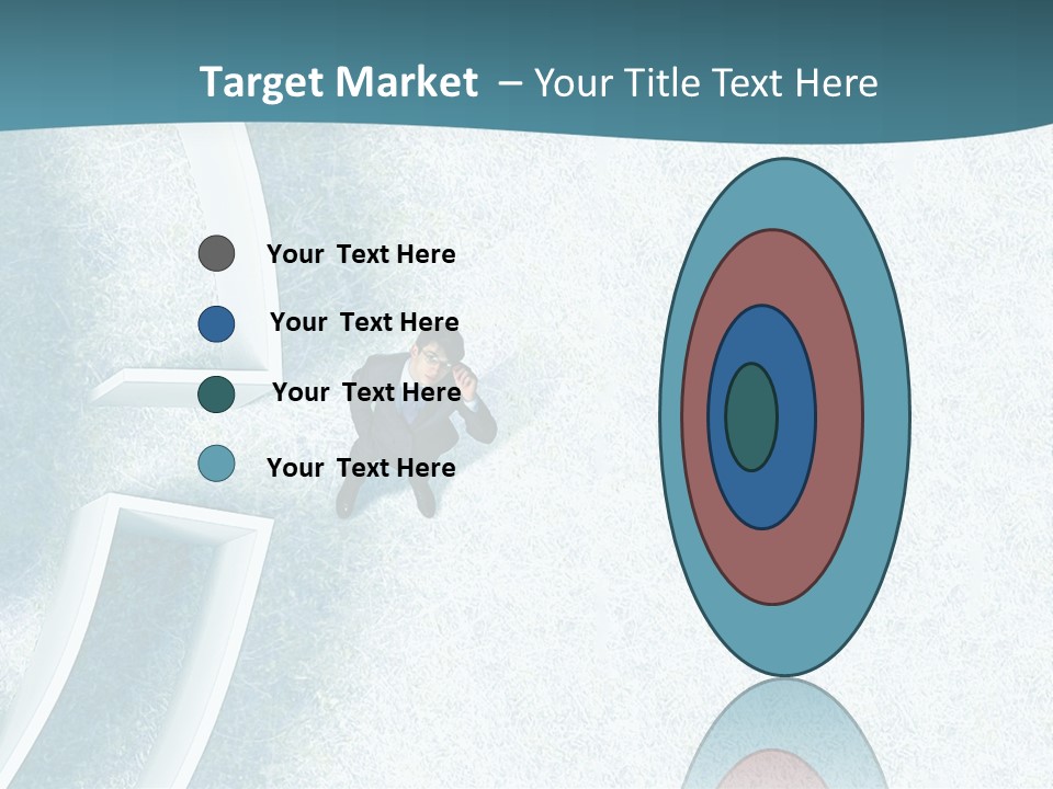 A Man Sitting In The Middle Of A Maze Powerpoint Presentation PowerPoint Template