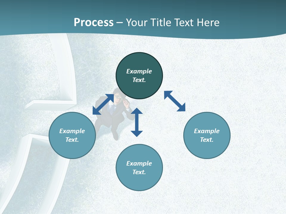 A Man Sitting In The Middle Of A Maze Powerpoint Presentation PowerPoint Template