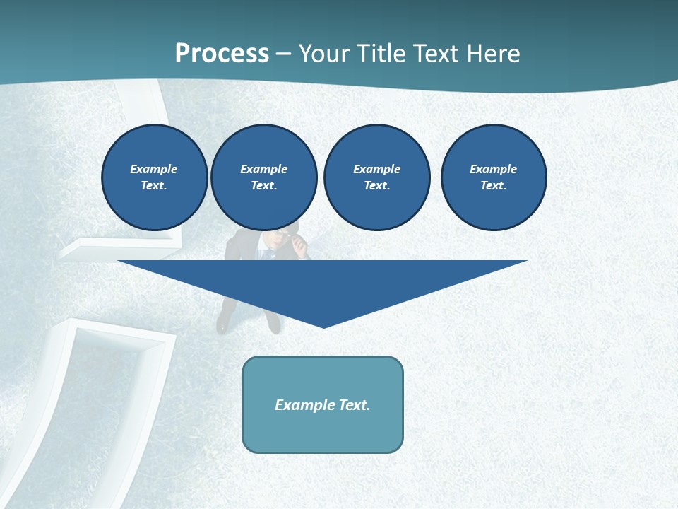 A Man Sitting In The Middle Of A Maze Powerpoint Presentation PowerPoint Template