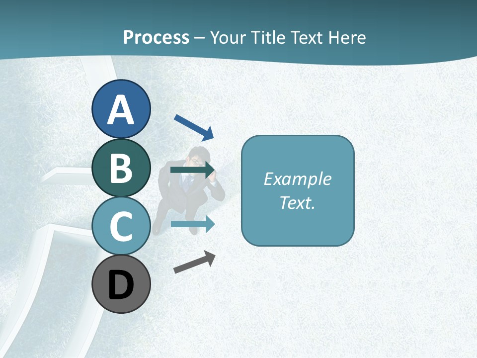 A Man Sitting In The Middle Of A Maze Powerpoint Presentation PowerPoint Template