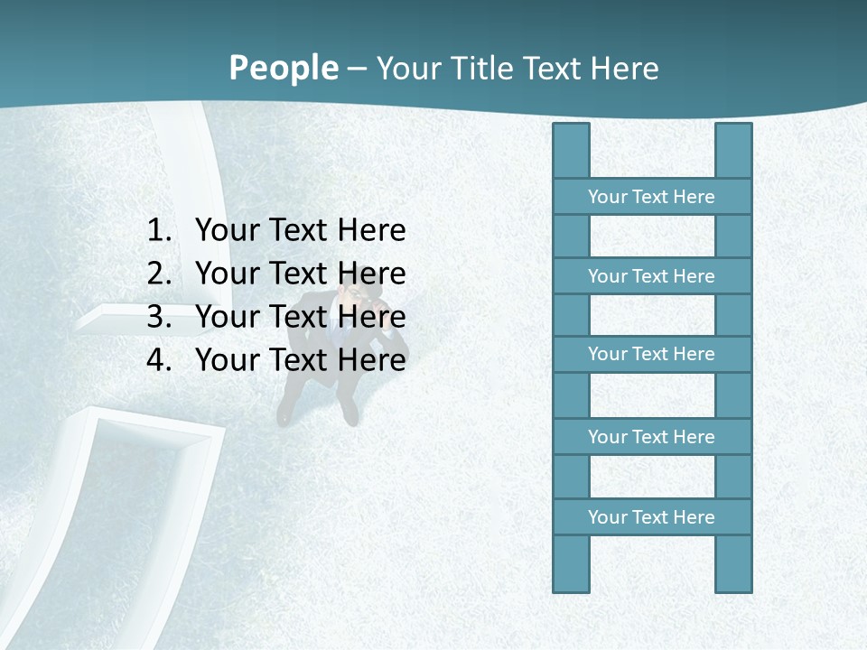 A Man Sitting In The Middle Of A Maze Powerpoint Presentation PowerPoint Template