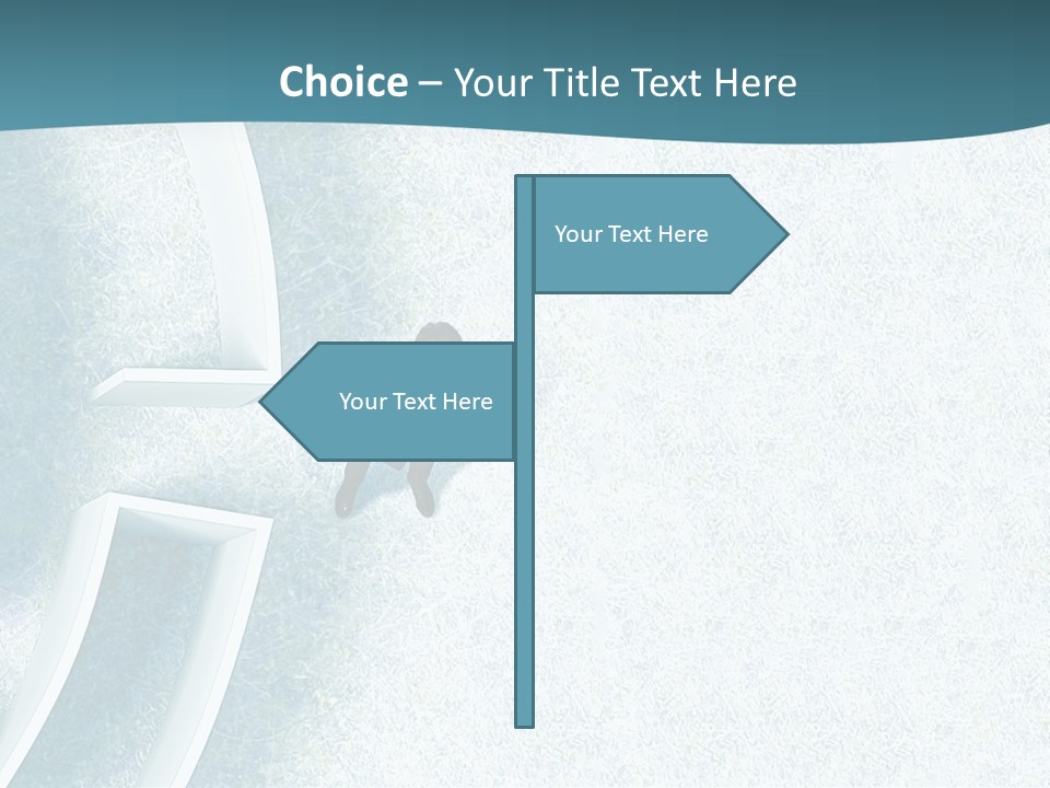 A Man Sitting In The Middle Of A Maze Powerpoint Presentation PowerPoint Template