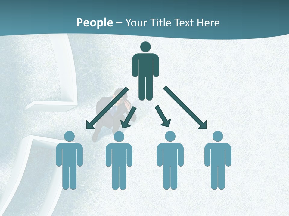 A Man Sitting In The Middle Of A Maze Powerpoint Presentation PowerPoint Template