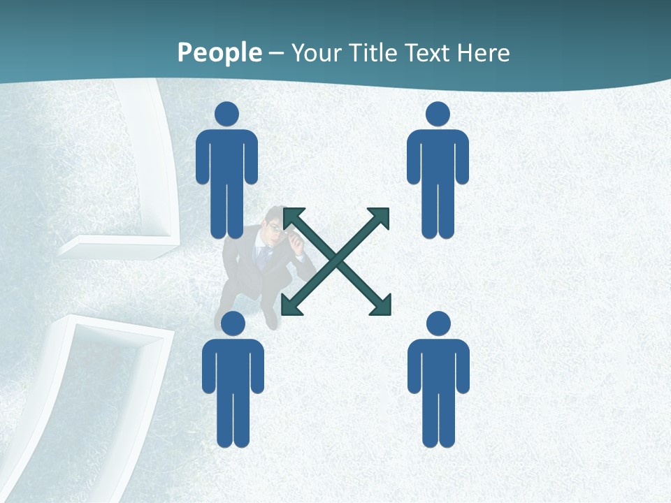 A Man Sitting In The Middle Of A Maze Powerpoint Presentation PowerPoint Template