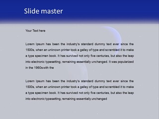 Two Planets In The Sky With Stars In The Background PowerPoint Template