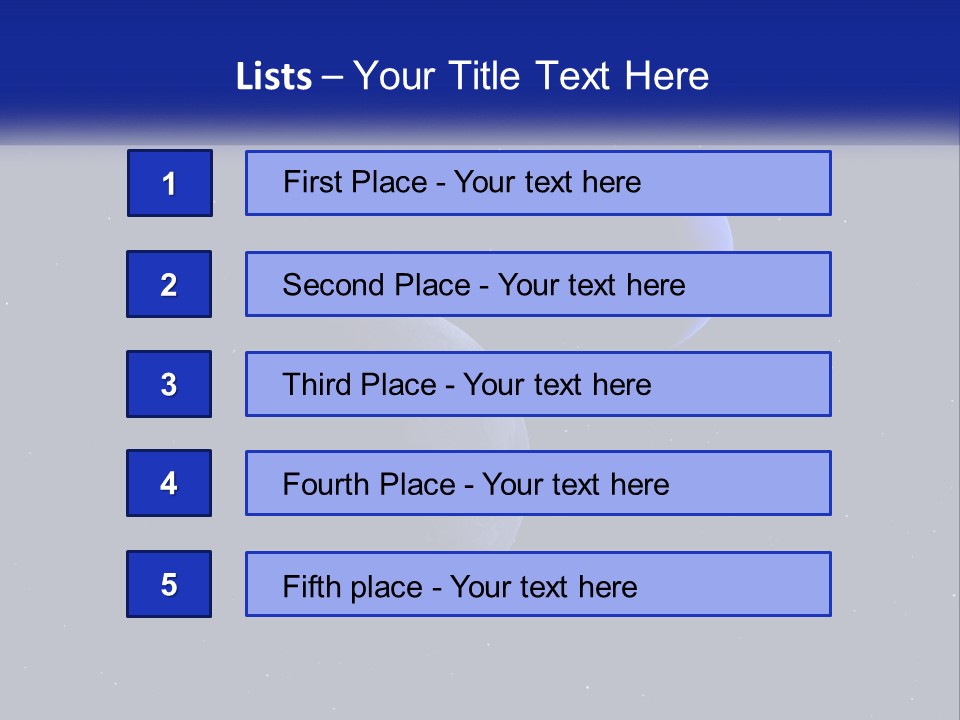 Two Planets In The Sky With Stars In The Background PowerPoint Template