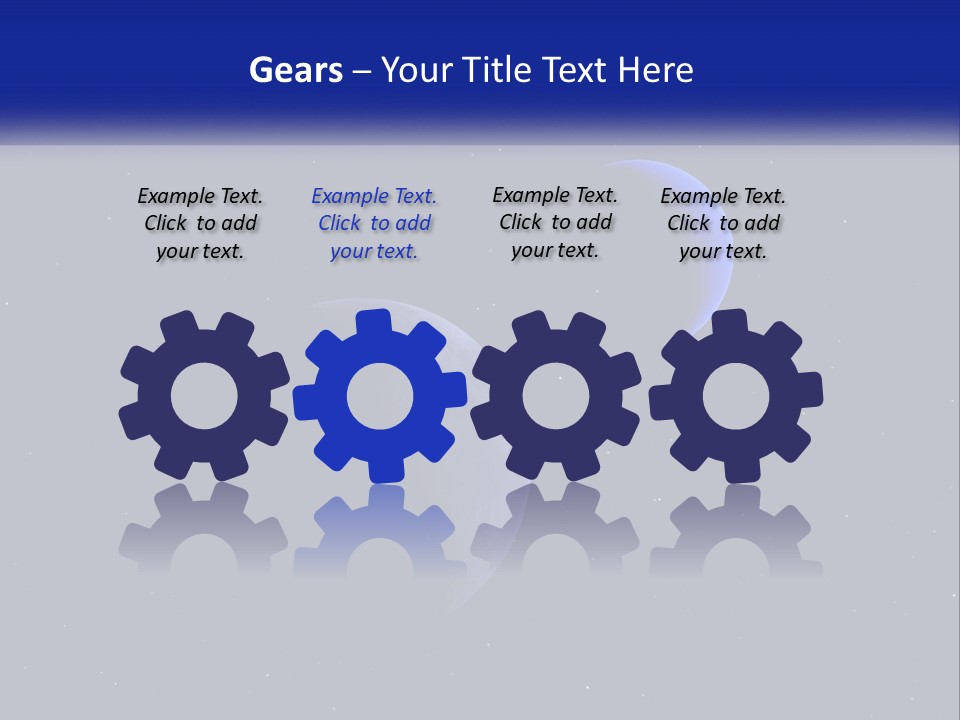 Two Planets In The Sky With Stars In The Background PowerPoint Template