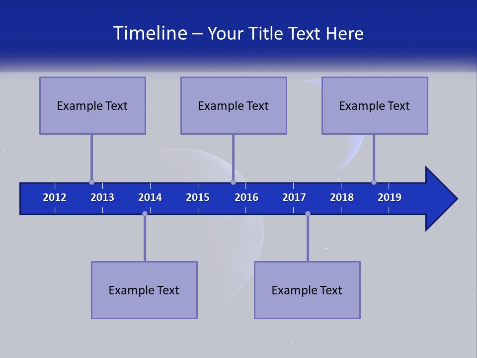 Two Planets In The Sky With Stars In The Background PowerPoint Template