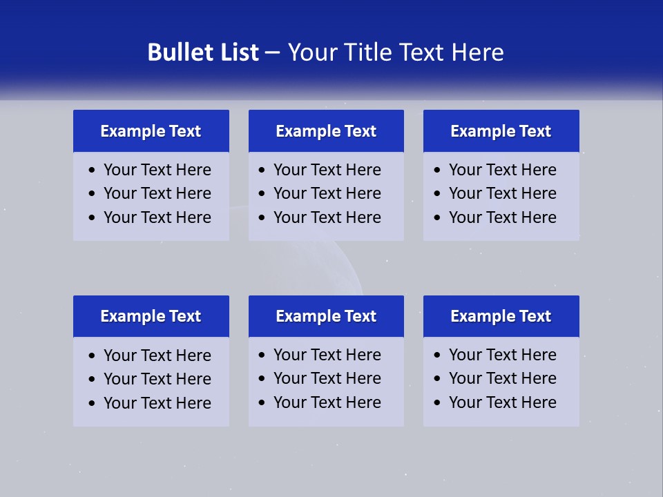 Two Planets In The Sky With Stars In The Background PowerPoint Template