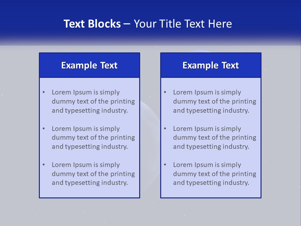 Two Planets In The Sky With Stars In The Background PowerPoint Template