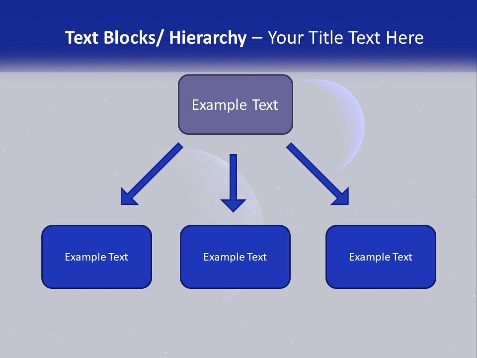 Two Planets In The Sky With Stars In The Background PowerPoint Template