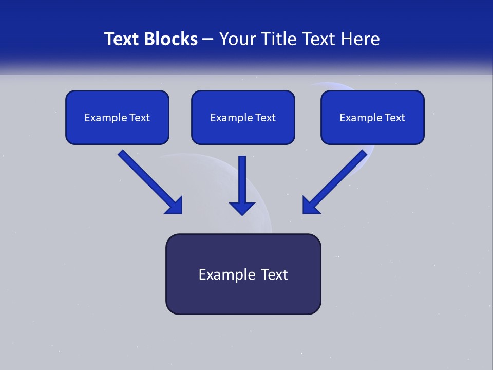 Two Planets In The Sky With Stars In The Background PowerPoint Template