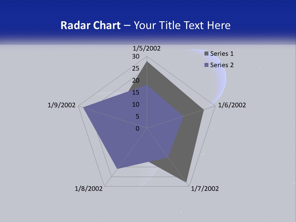 Two Planets In The Sky With Stars In The Background PowerPoint Template