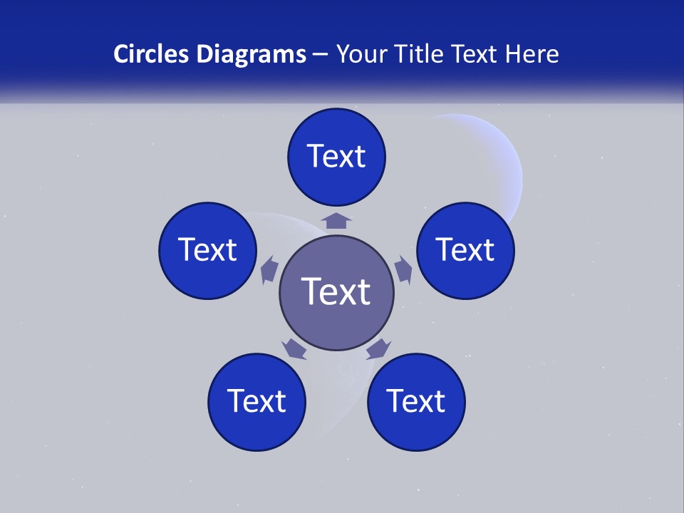 Two Planets In The Sky With Stars In The Background PowerPoint Template