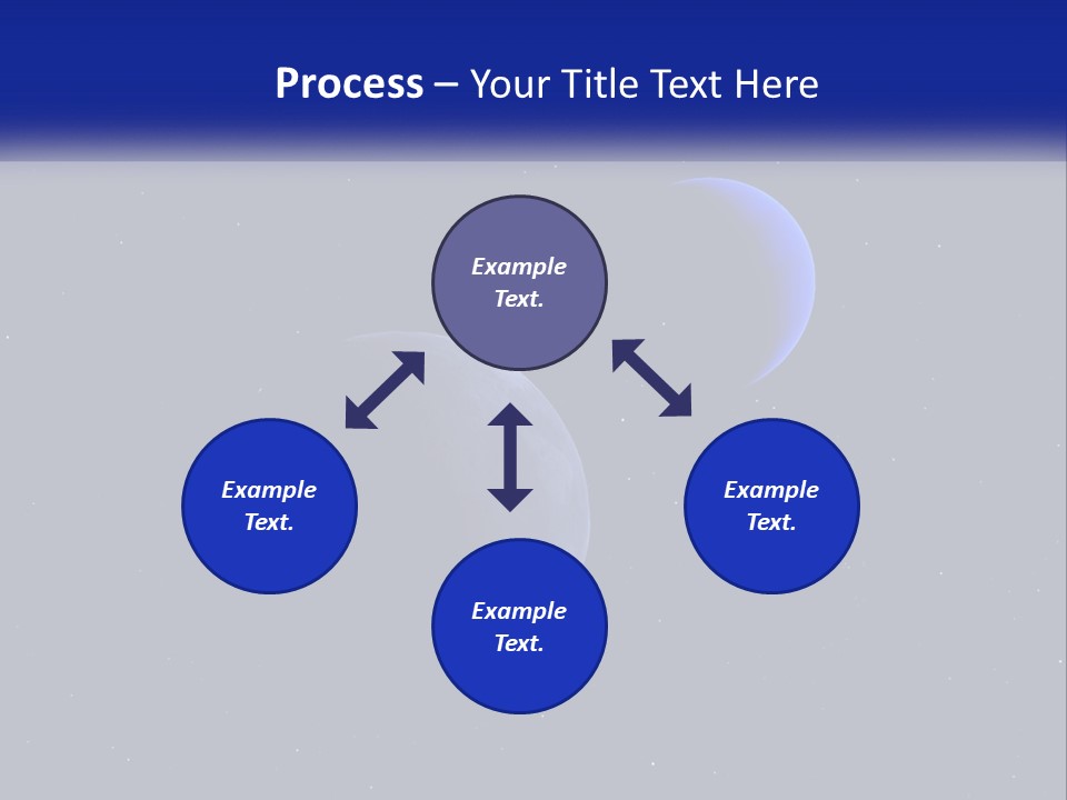 Two Planets In The Sky With Stars In The Background PowerPoint Template