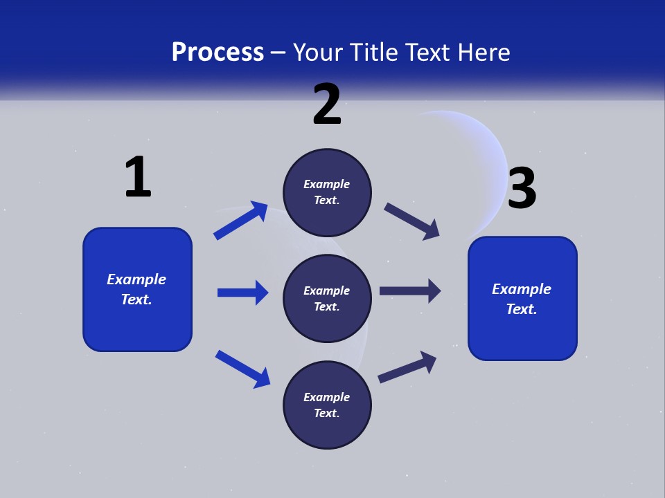 Two Planets In The Sky With Stars In The Background PowerPoint Template