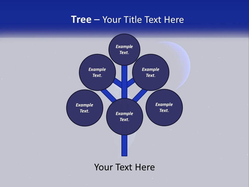 Two Planets In The Sky With Stars In The Background PowerPoint Template