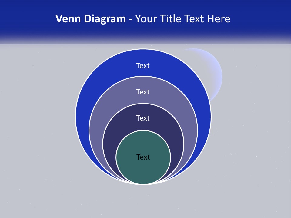 Two Planets In The Sky With Stars In The Background PowerPoint Template