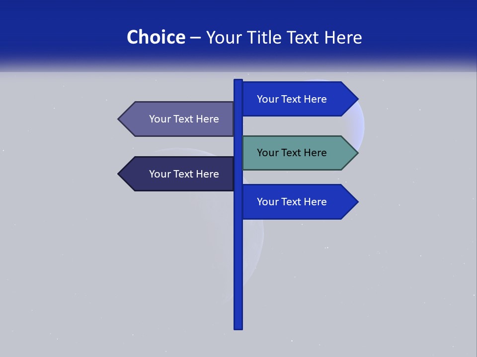 Two Planets In The Sky With Stars In The Background PowerPoint Template