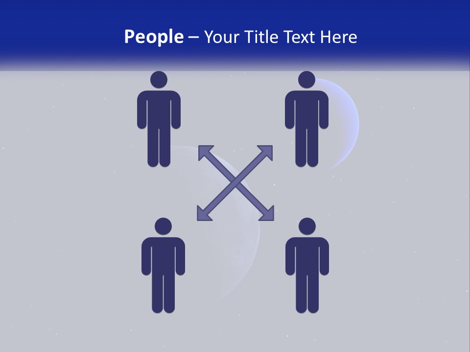 Two Planets In The Sky With Stars In The Background PowerPoint Template