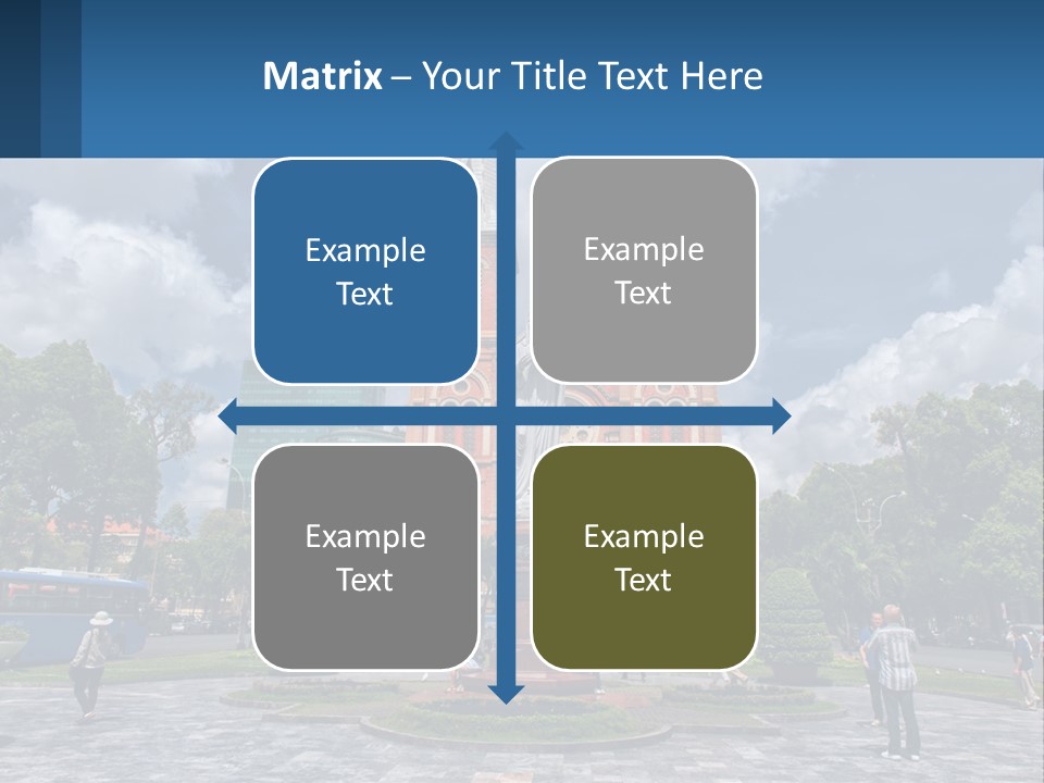 A Church With A Statue In Front Of It PowerPoint Template