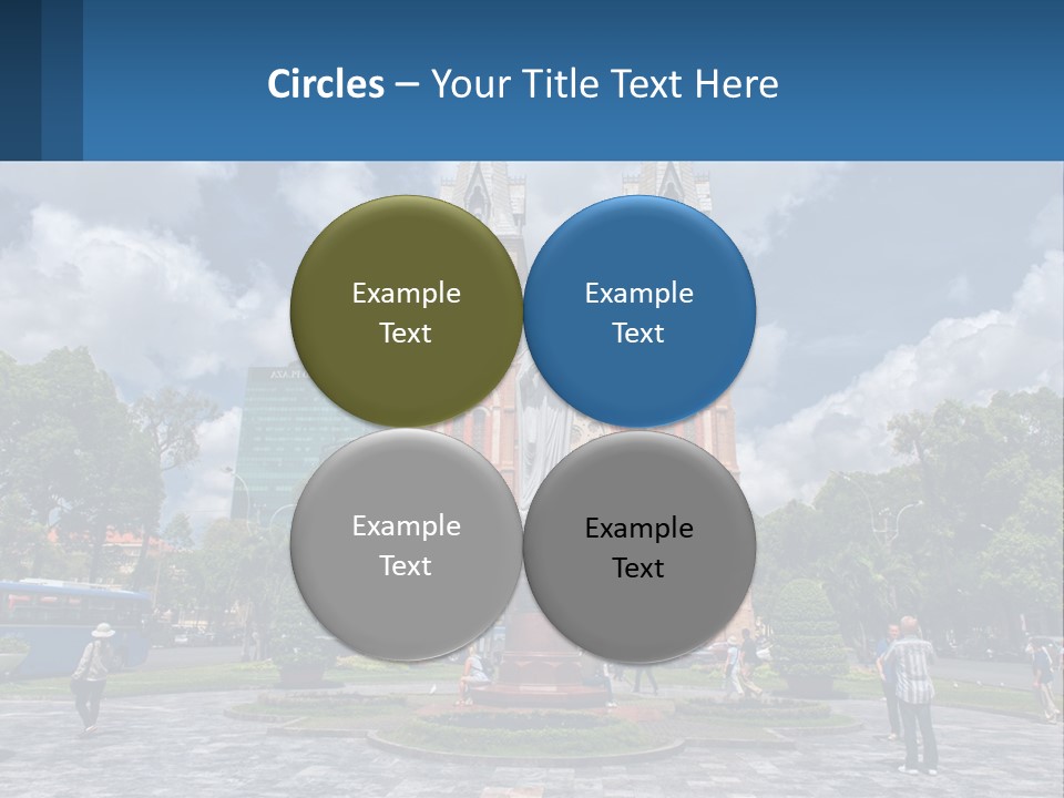 A Church With A Statue In Front Of It PowerPoint Template