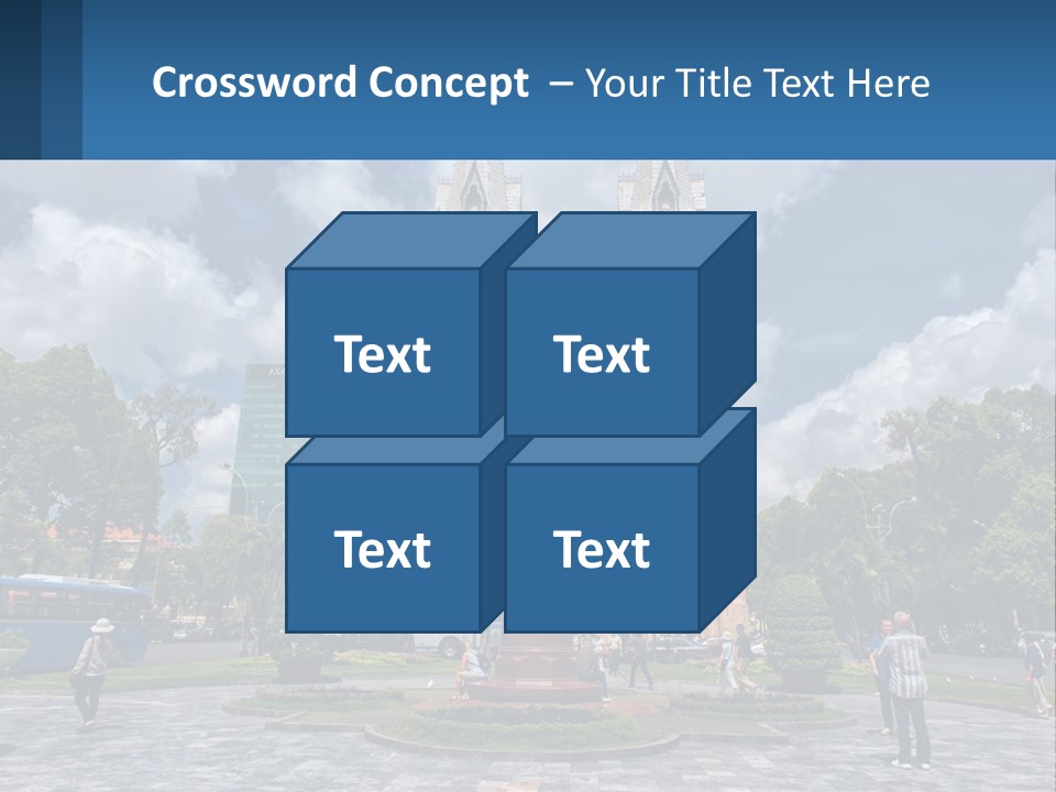 A Church With A Statue In Front Of It PowerPoint Template
