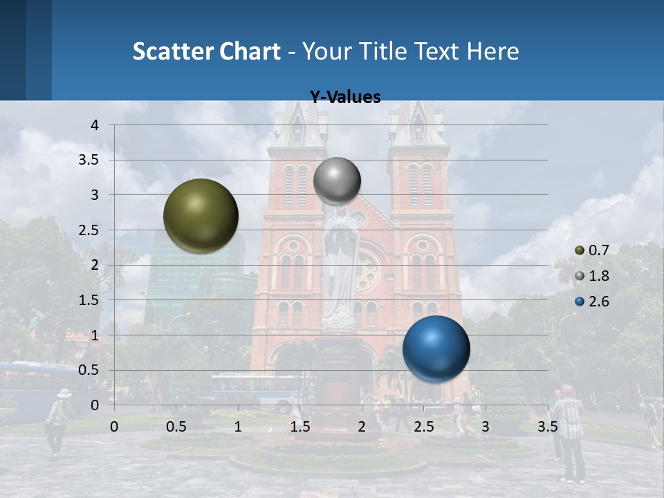 A Church With A Statue In Front Of It PowerPoint Template