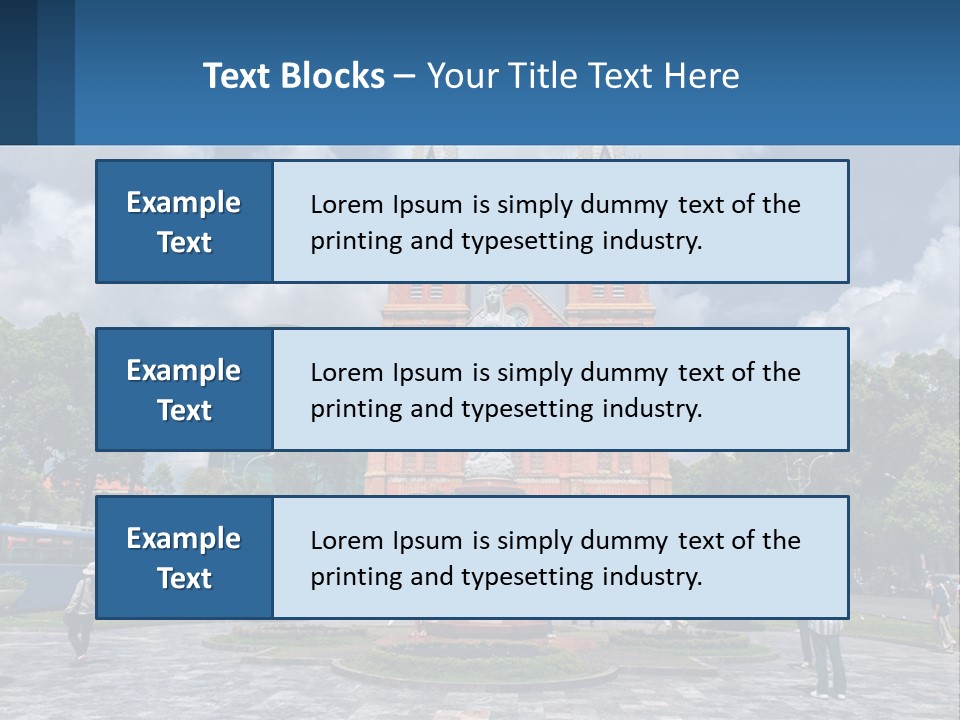 A Church With A Statue In Front Of It PowerPoint Template