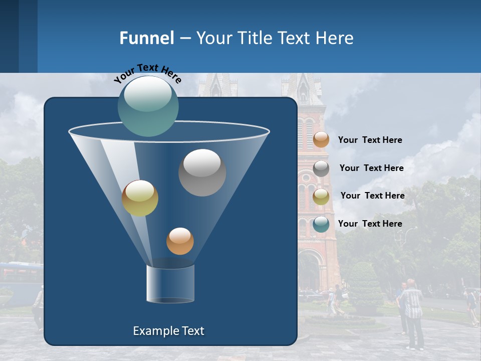 A Church With A Statue In Front Of It PowerPoint Template