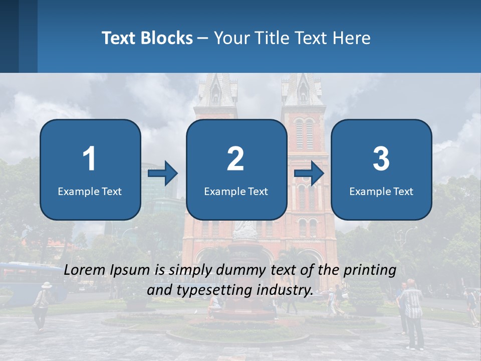 A Church With A Statue In Front Of It PowerPoint Template