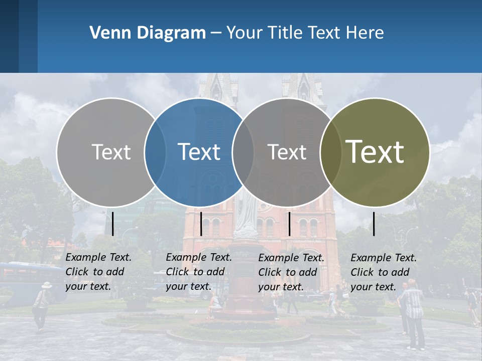 A Church With A Statue In Front Of It PowerPoint Template