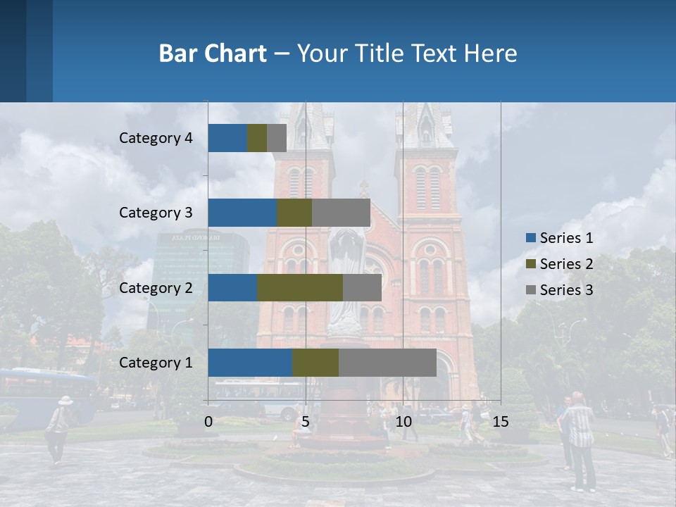 A Church With A Statue In Front Of It PowerPoint Template