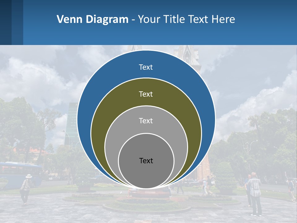 A Church With A Statue In Front Of It PowerPoint Template