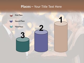 A Man And Woman Toasting With Wine Glasses PowerPoint Template